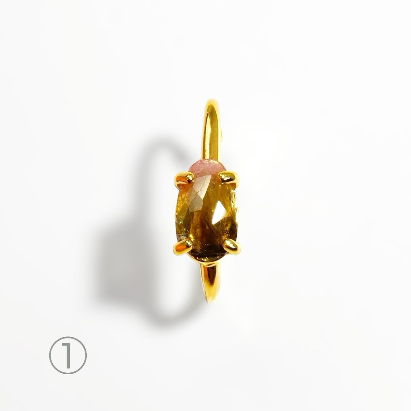 Watermelon Tourmaline Ear Cuff