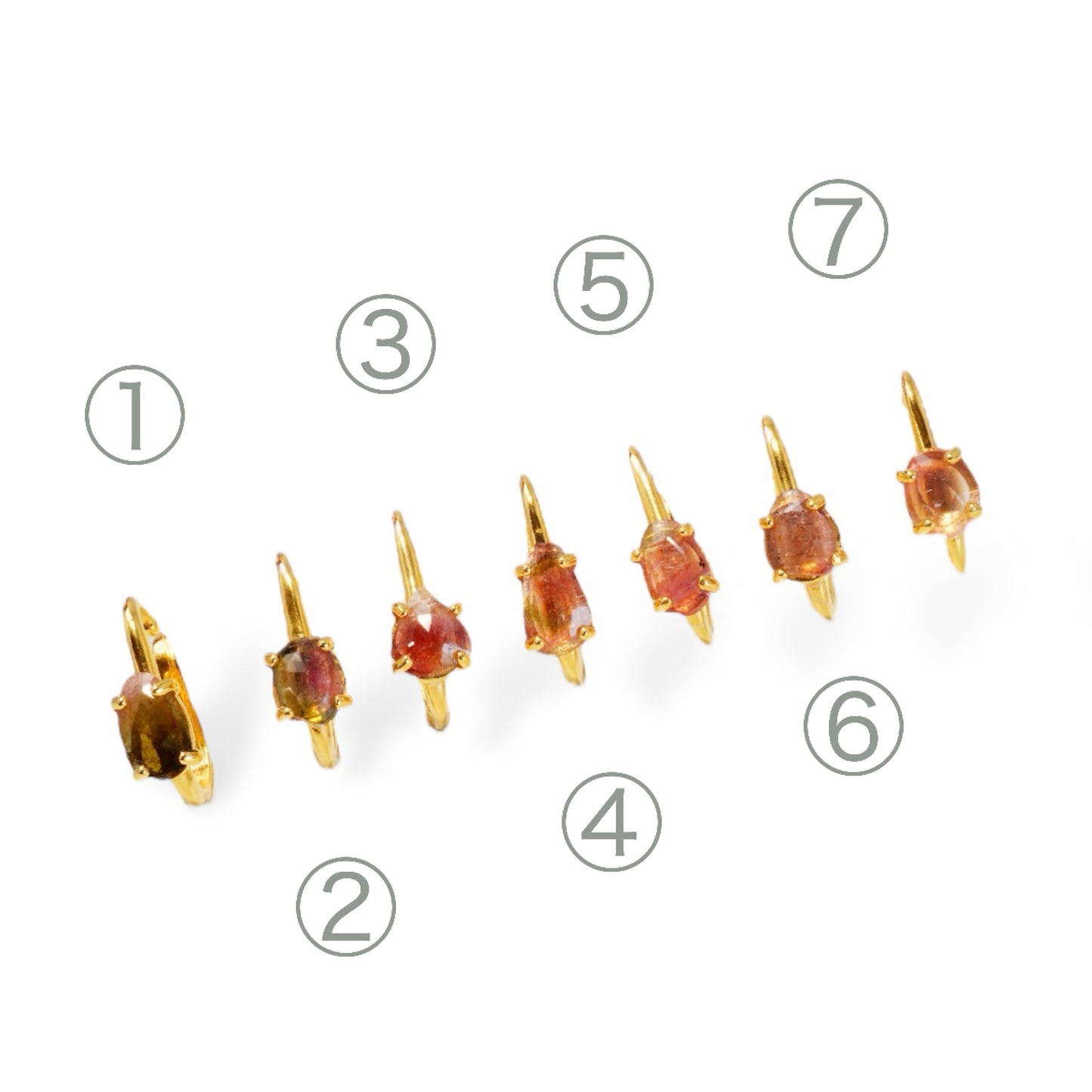 Watermelon Tourmaline Ear Cuff