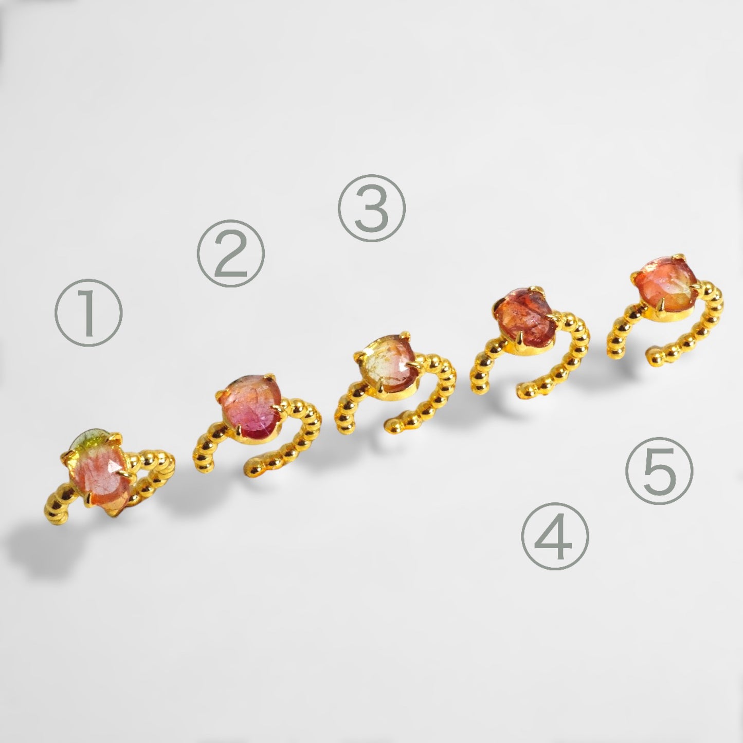 Watermelon Tourmaline Ear Cuff