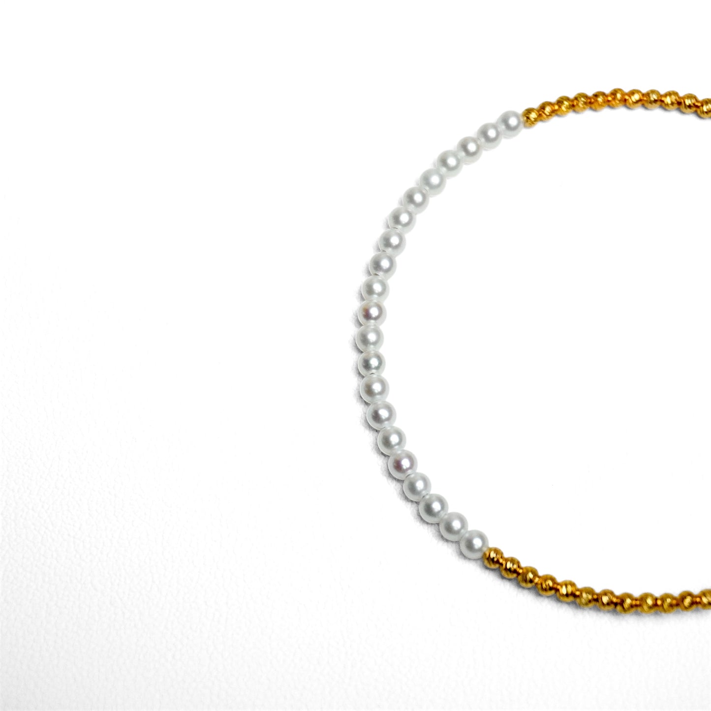 Baby Pearl Metal Beads Bangle