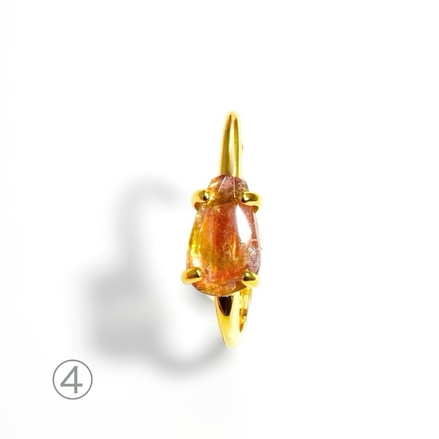 Watermelon Tourmaline Ear Cuff