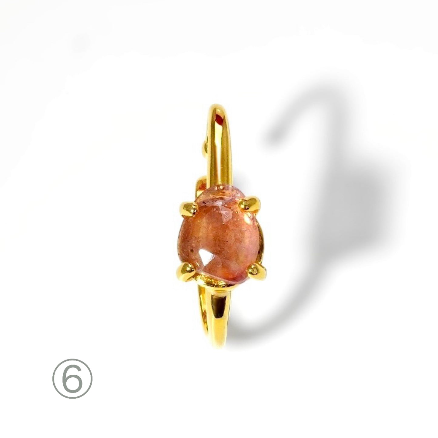 Watermelon Tourmaline Ear Cuff