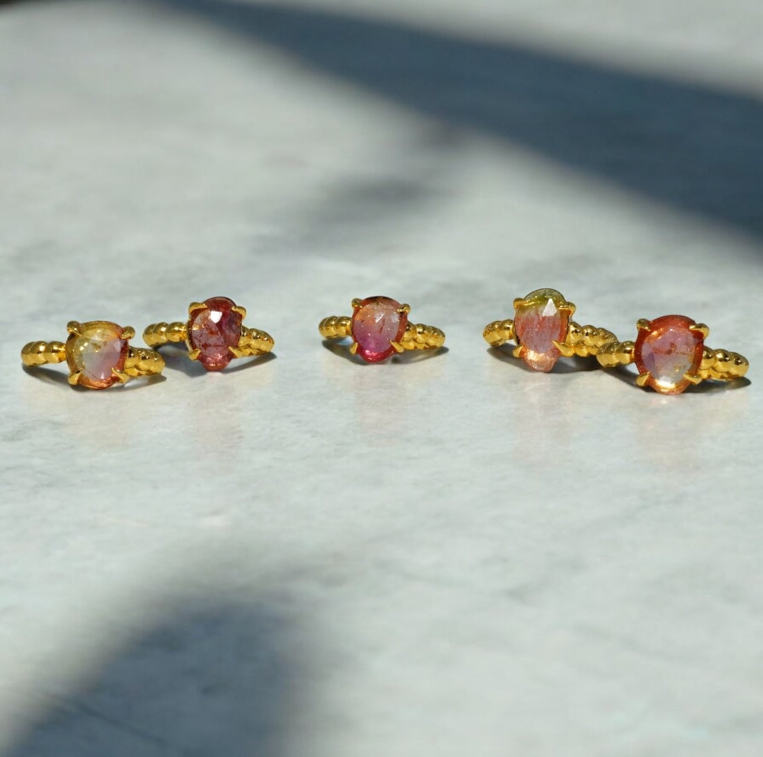 Watermelon Tourmaline Ear Cuff