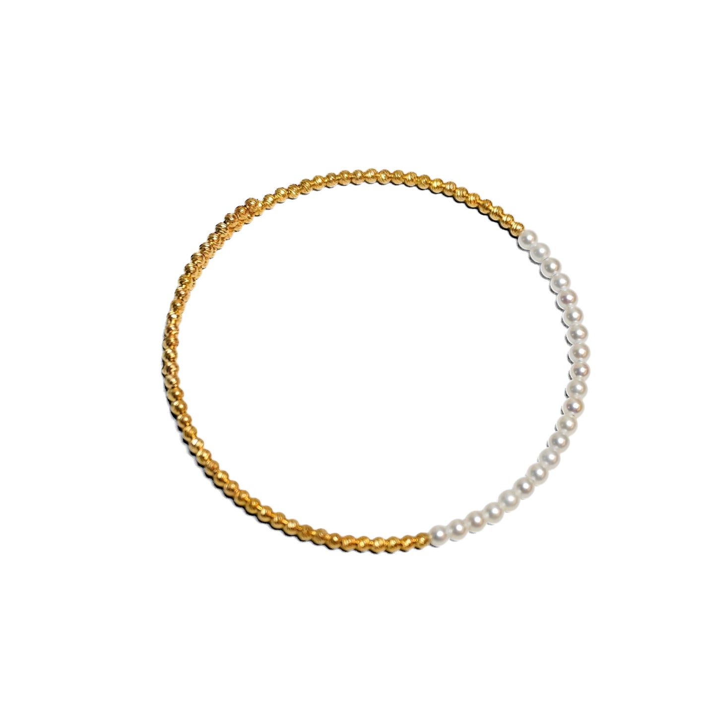 Baby Pearl Metal Beads Bangle