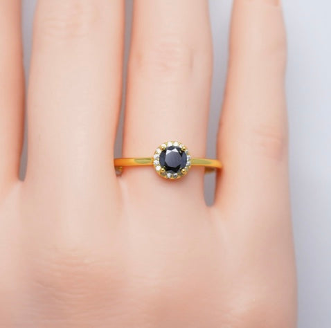 Moissanite Stella Halo Ring