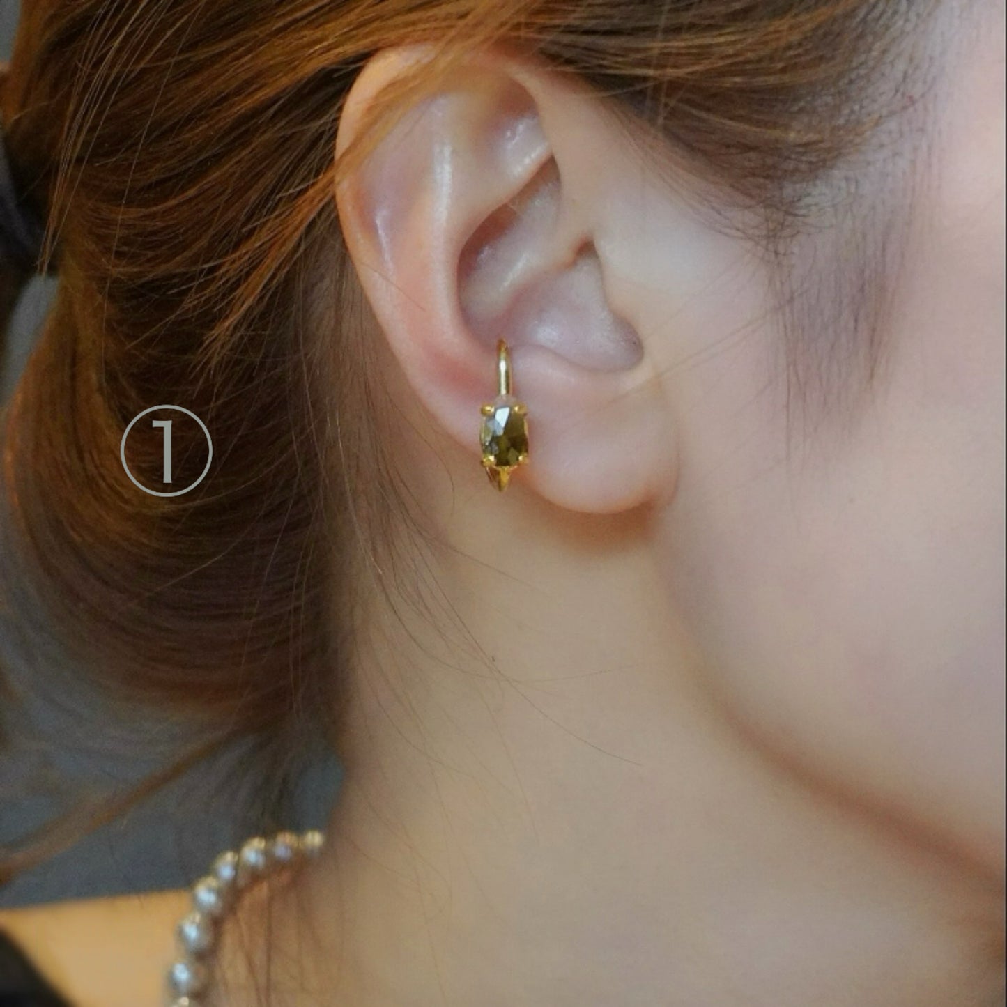 Watermelon Tourmaline Ear Cuff