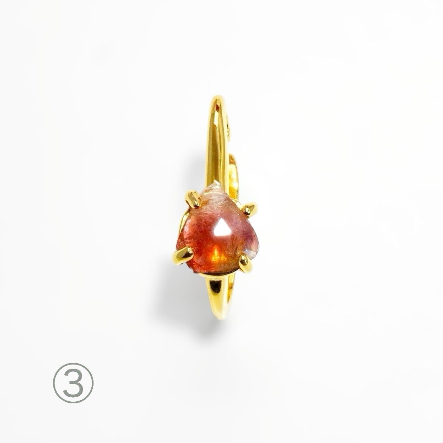 Watermelon Tourmaline Ear Cuff