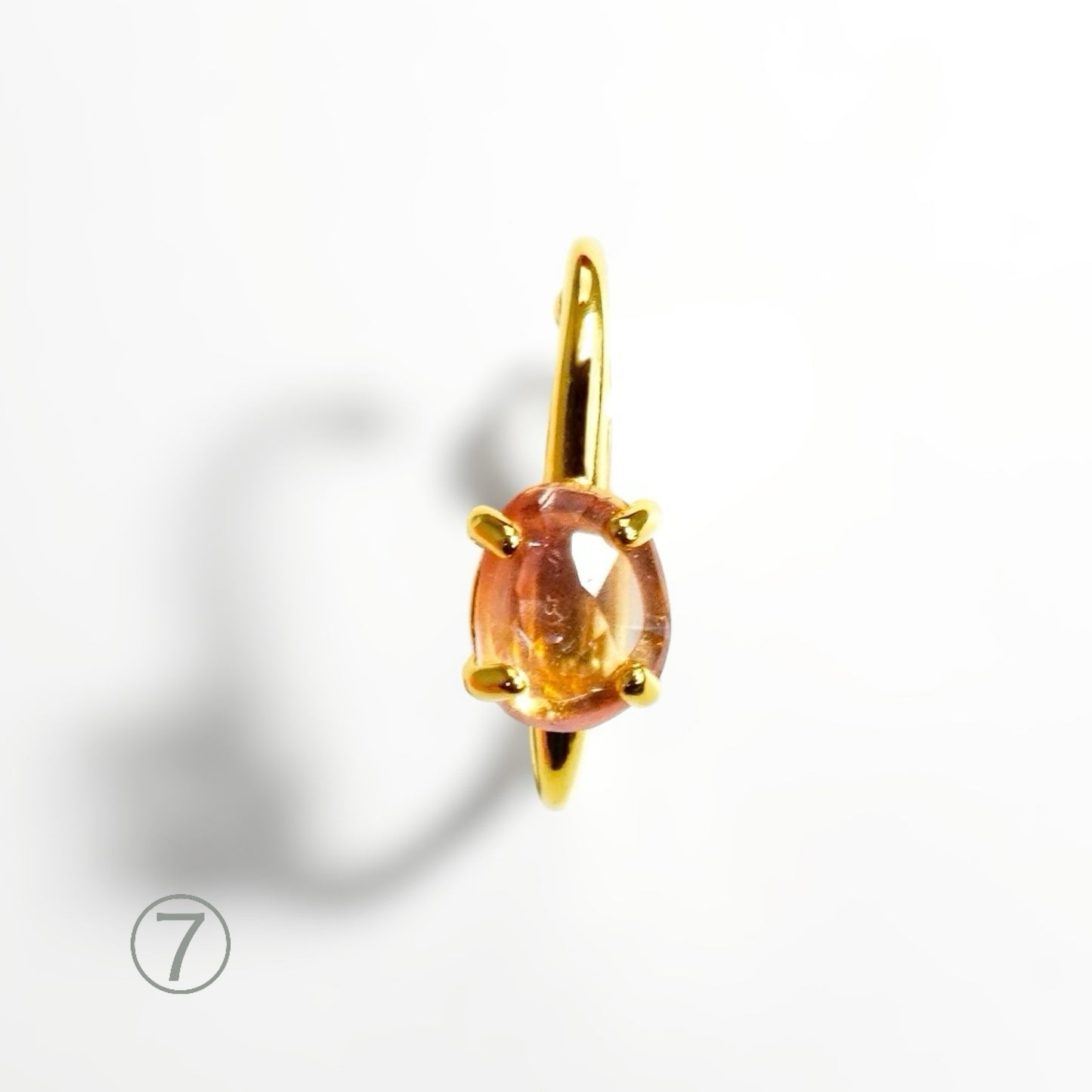 Watermelon Tourmaline Ear Cuff