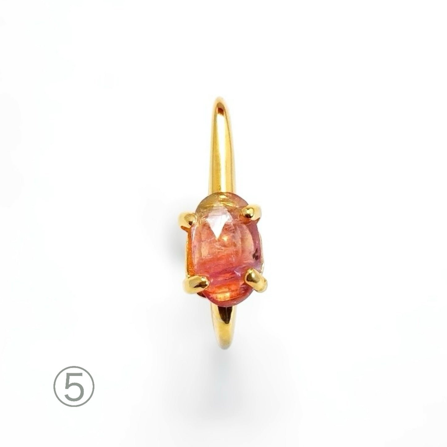 Watermelon Tourmaline Ear Cuff