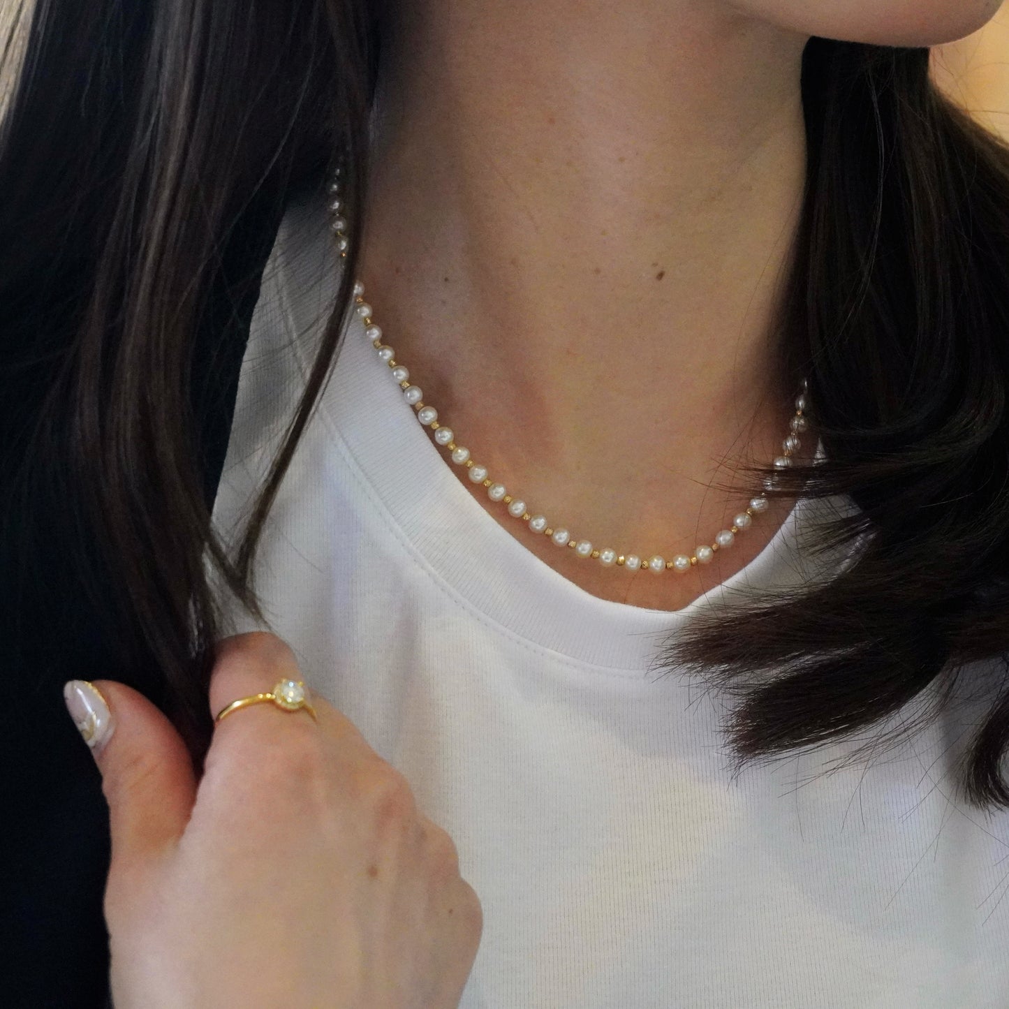 Baby Pearl Ball Mix Necklace