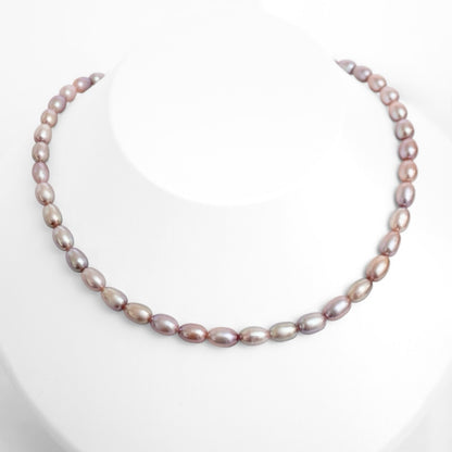 Oval Natural Color Pearl Necklace