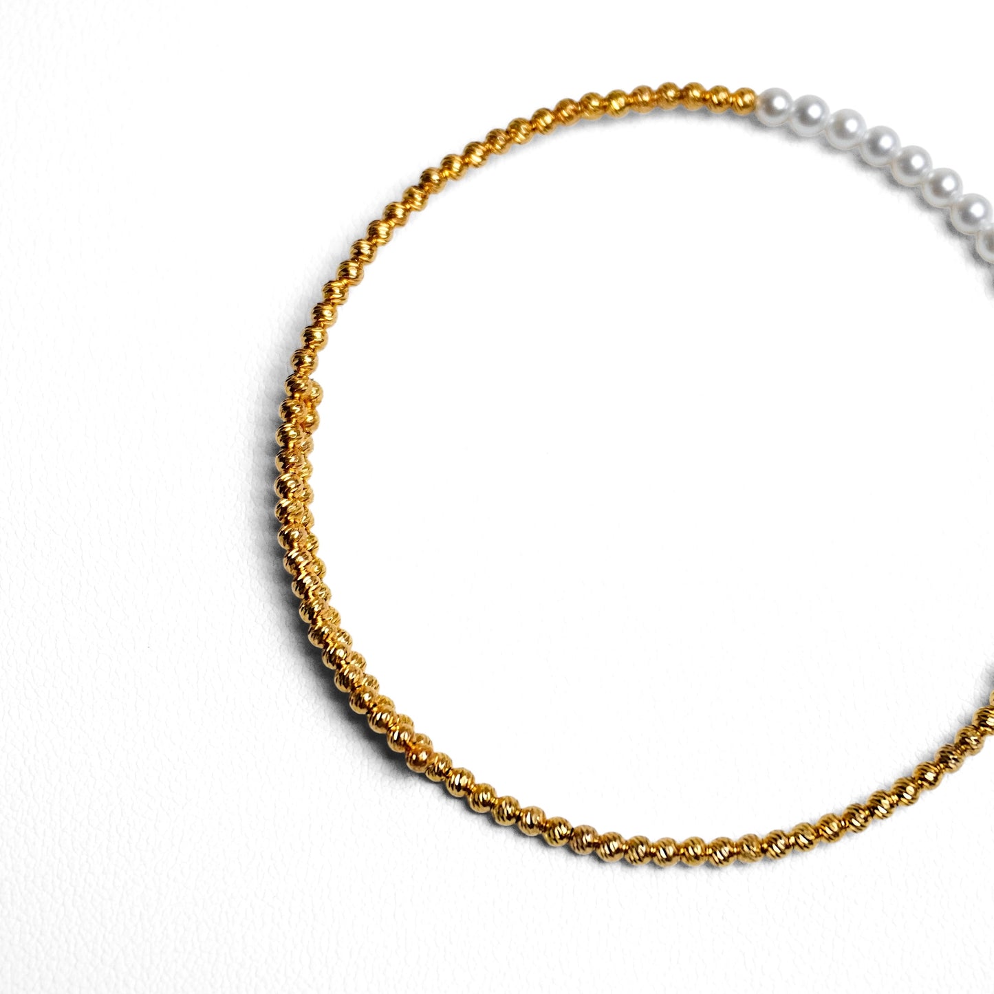 Baby Pearl Metal Beads Bangle