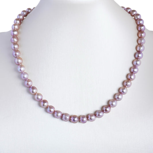 Pink Purple Pearl Necklace
