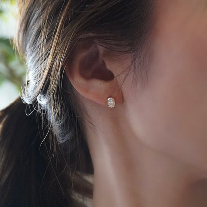 Moissanite Oval Cut Pierce