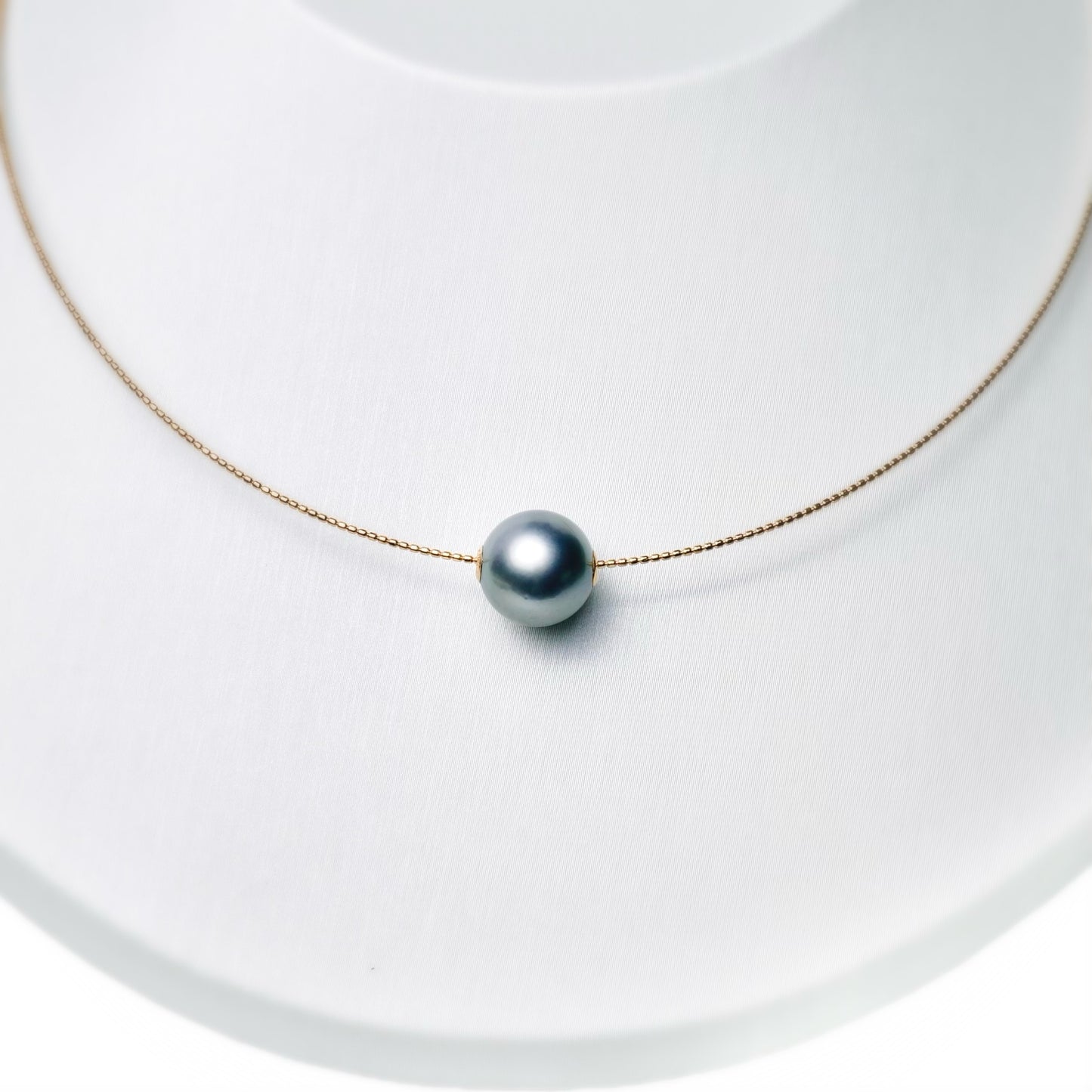 Tahitian Pearl Through Omega Necklace