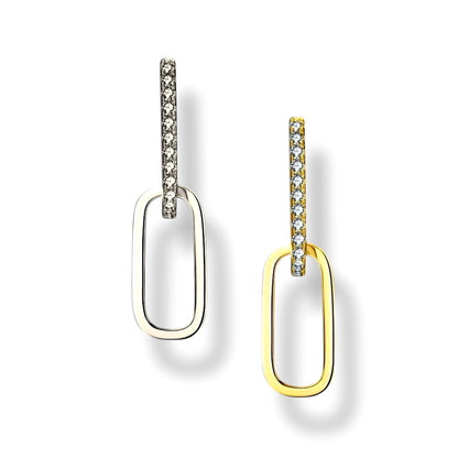 Moissanite Double Hoop 2way Pierce