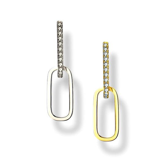 Moissanite Double Hoop 2way Pierce