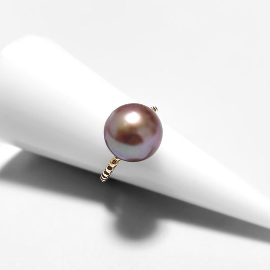 Metallic Purple Pearl Ring