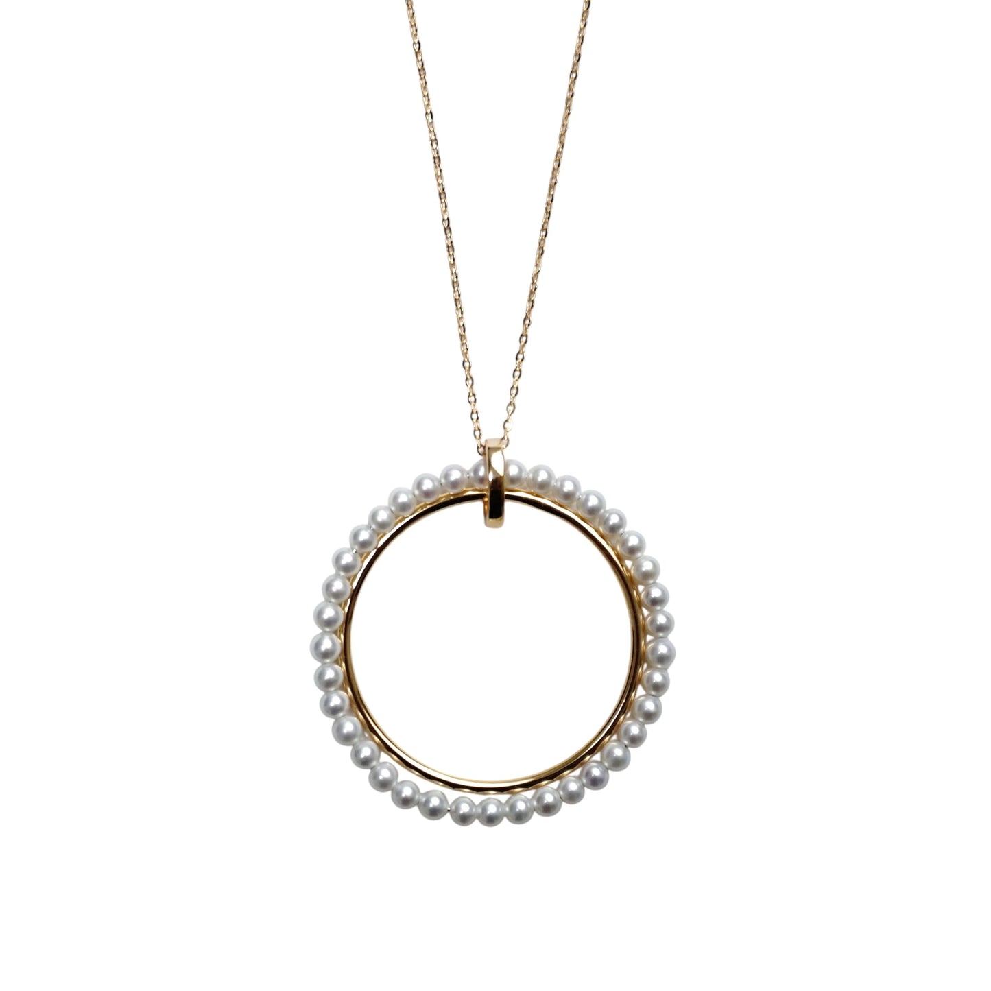 Pearl Double Circle Necklace