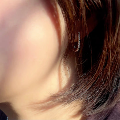 Moissanite Double Hoop 2way Pierce