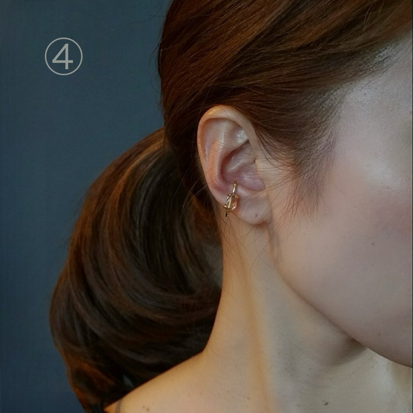 Watermelon Tourmaline Ear Cuff