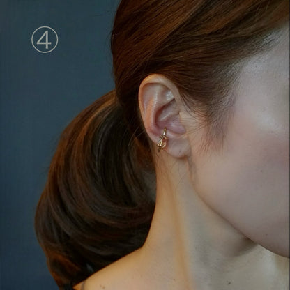 Watermelon Tourmaline Ear Cuff