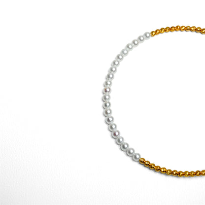 Baby Pearl Metal Beads Bangle