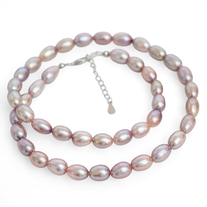 Oval Natural Color Pearl Necklace