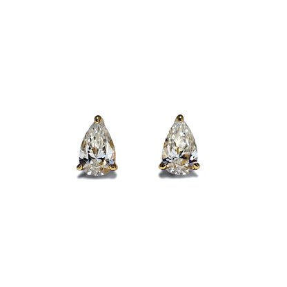Moissanite Pear Shape Pierce