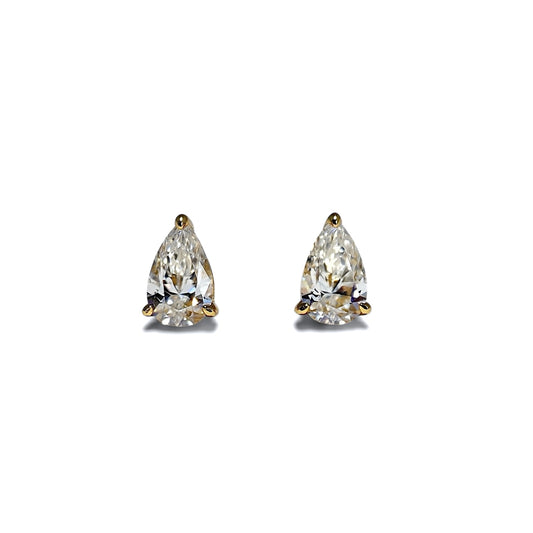 Moissanite Pear Shape Pierce