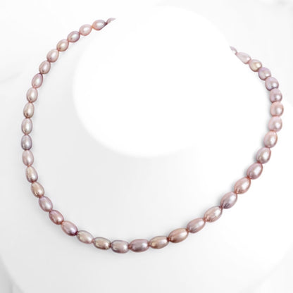 Oval Natural Color Pearl Necklace