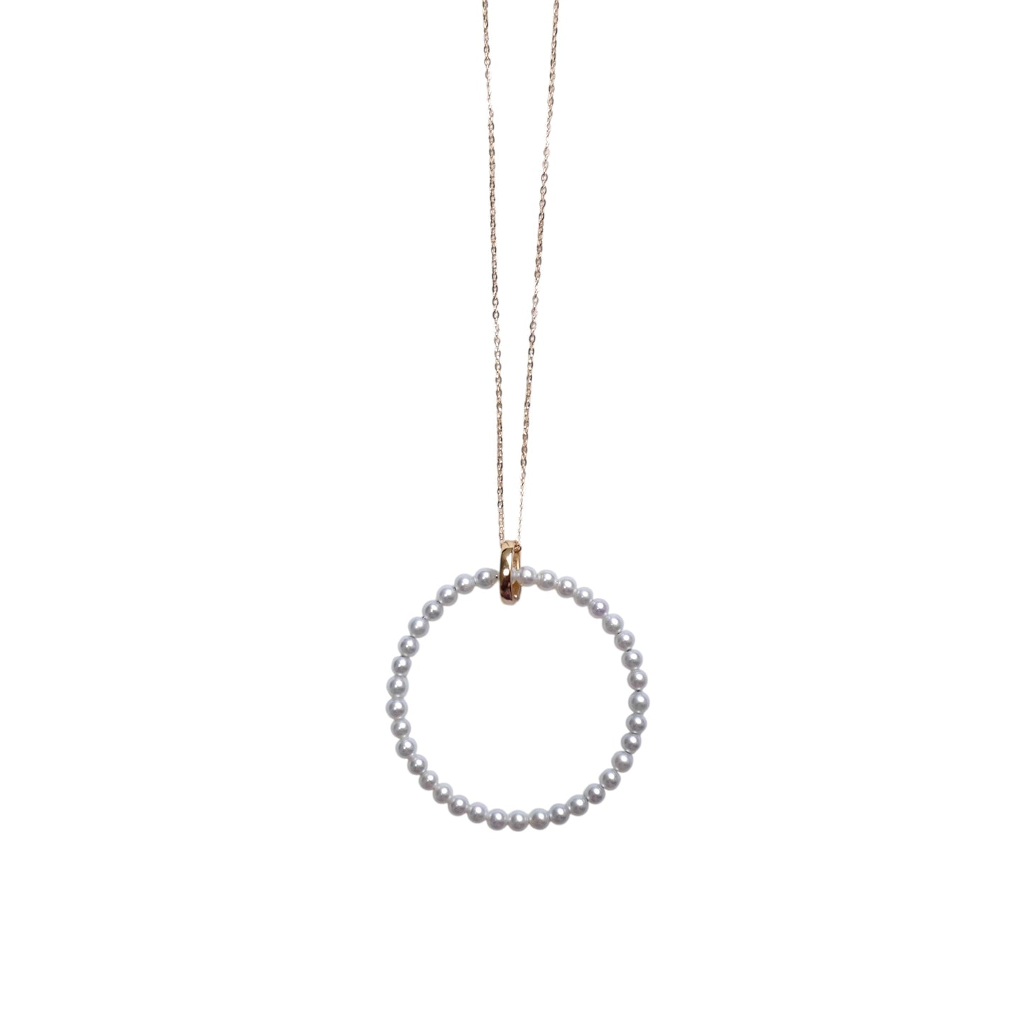 Pearl Double Circle Necklace