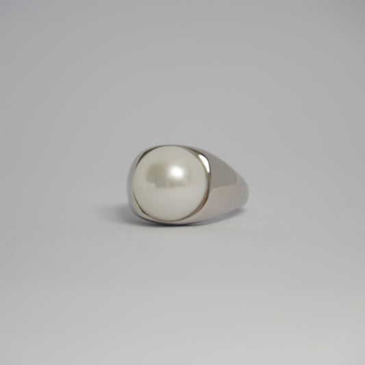 Silver Pearl Ring