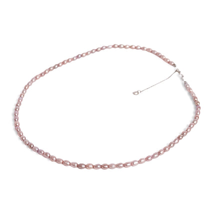 Mini Oval Natural Color Pearl Necklace