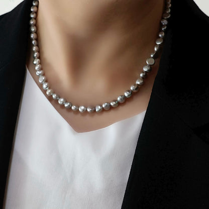 Silver Pearl Necklace