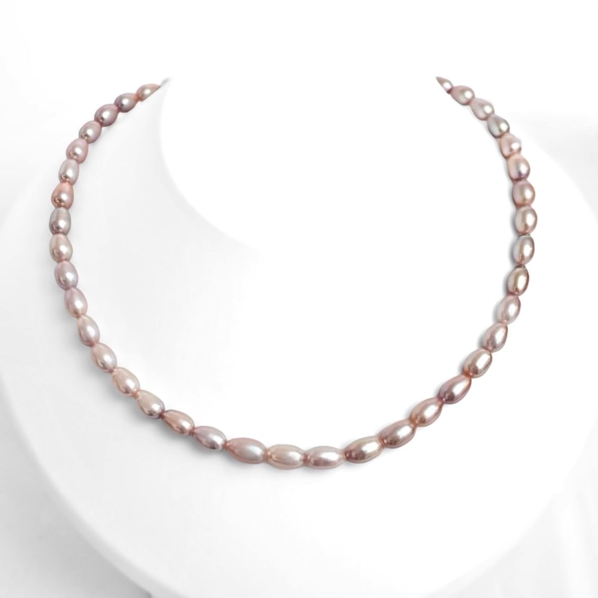 Oval Natural Color Pearl Necklace