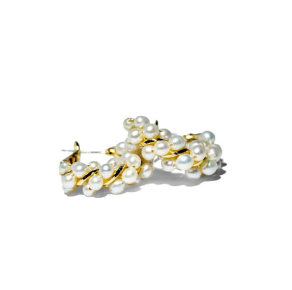 Petit Pearl Hoop Bouquet Pierce