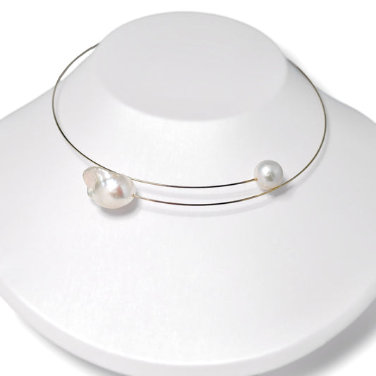 Baroque Oyster Pearl Choker Necklace