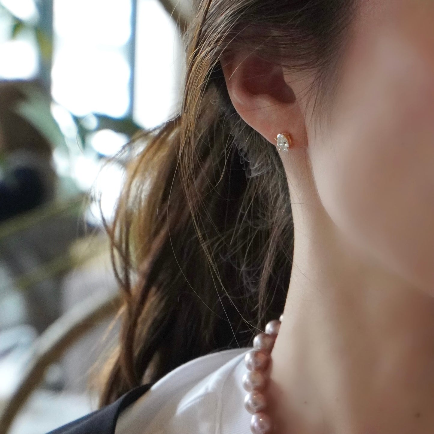 Moissanite Oval Cut Pierce