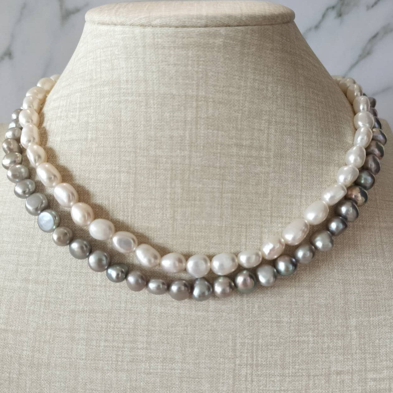 Silver Pearl Necklace