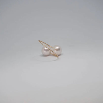 Double Pearl Gold Ring