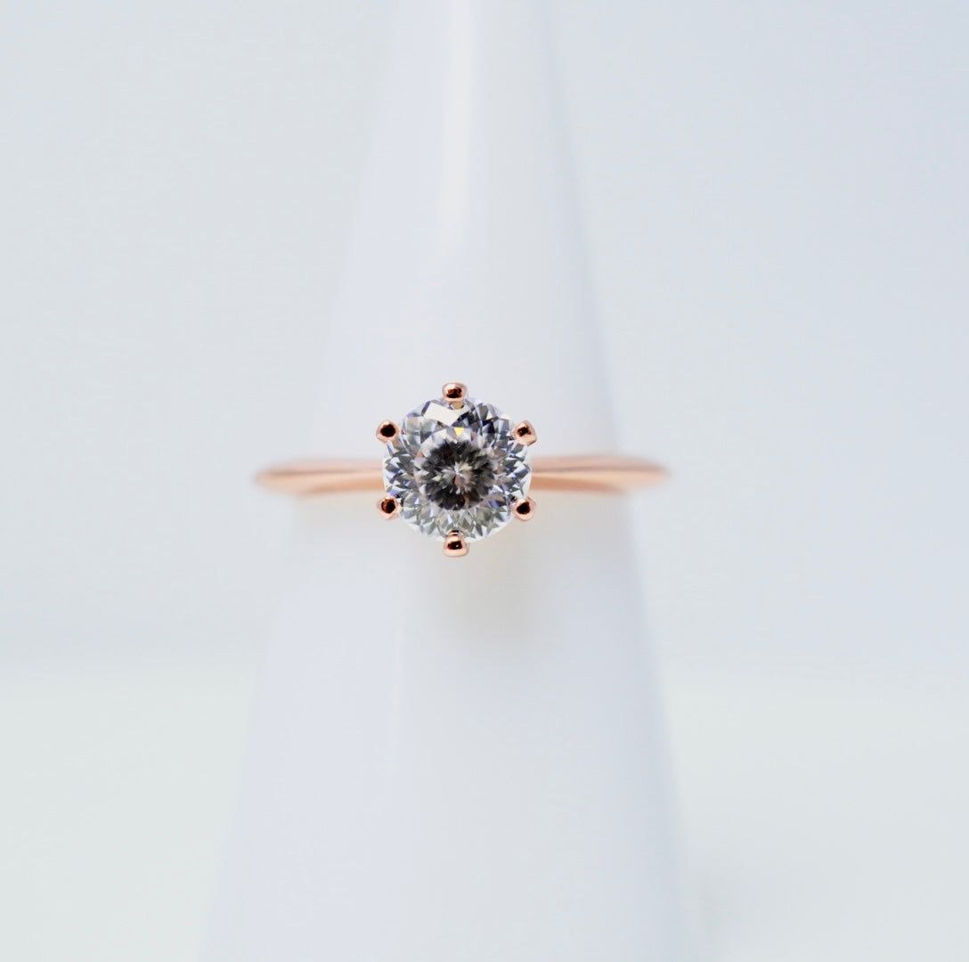 Luminous 6 Moissanite Solitaire Ring