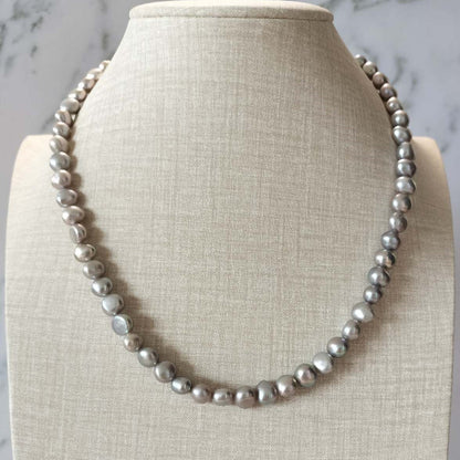 Silver Pearl Necklace