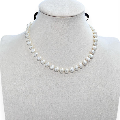 Baroque Pearl Ribbon Choker