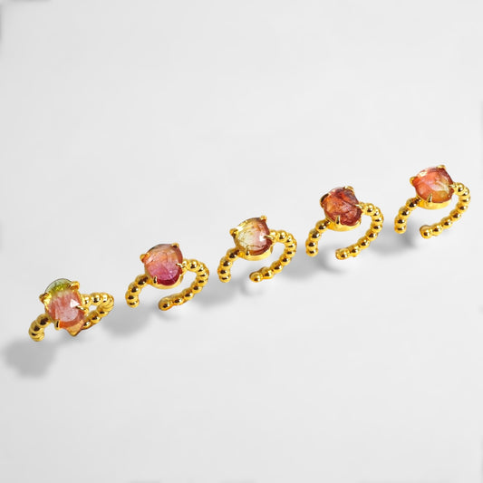 Watermelon Tourmaline Ear Cuff