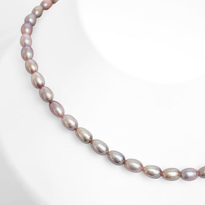 Oval Natural Color Pearl Necklace