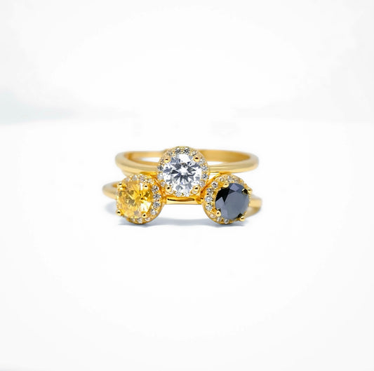 Moissanite Stella Halo Ring