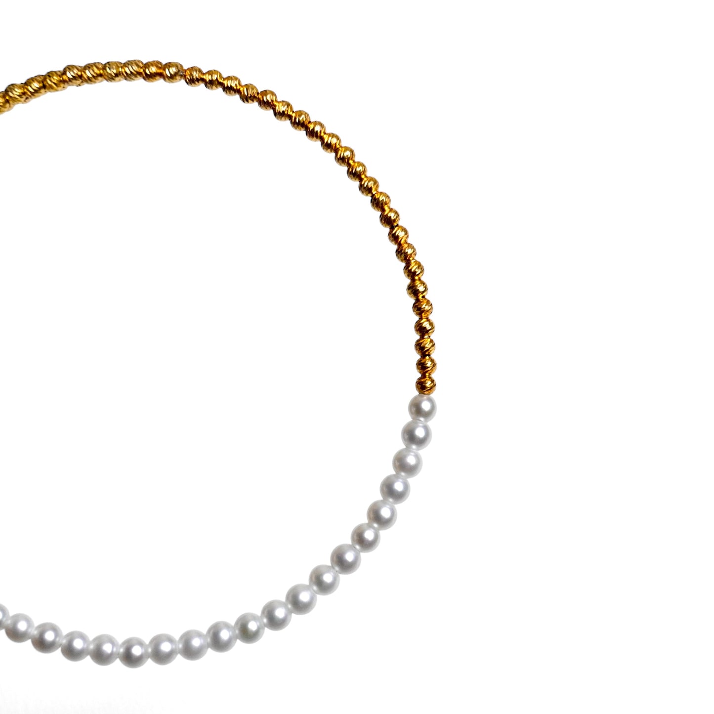 Baby Pearl Metal Beads Bangle
