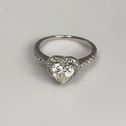 Heart Shape Halo Ring