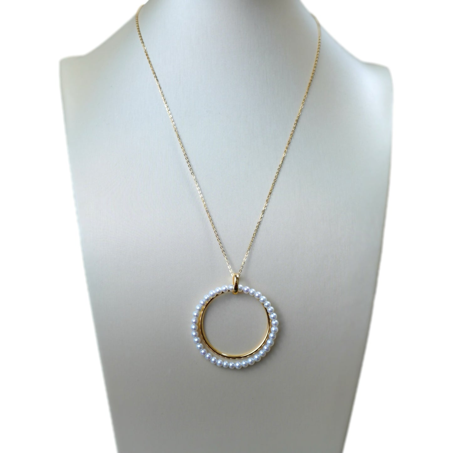 Pearl Double Circle Necklace